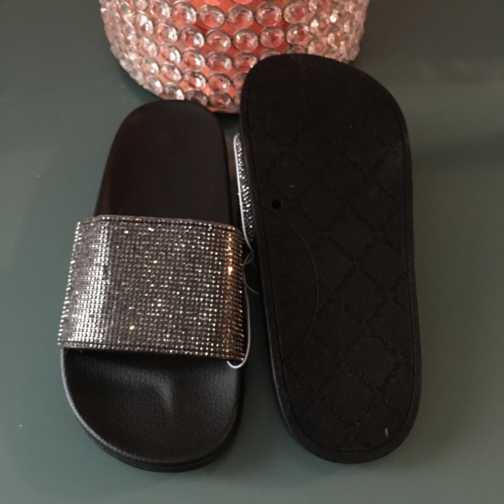 Bebe Rhinestone Sandals - Picture 3 of 8